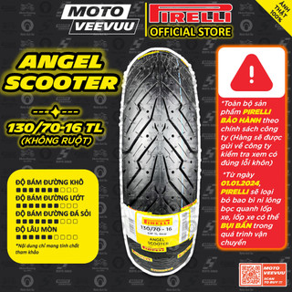 Vỏ lốp xe máy pirelli 130/70-16 tl angel scooter