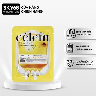 Mặt nạ làm sáng da, mờ thâm celefit essential mask 23g - vitamin c