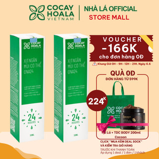 Combo 2 chai Xịt thơm cơ thể ONA24 Cỏ Cây Hoa Lá chiết xuất thảo dược, giảm mồ hôi lên đến 24h - Dung tích 30ml