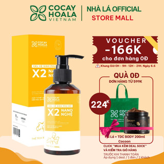 Dung dịch vệ sinh phụ nữ Gel X2 Nano Nghệ Giảm Ngứa Cỏ Cây Hoa Lá dung tích 150 ml