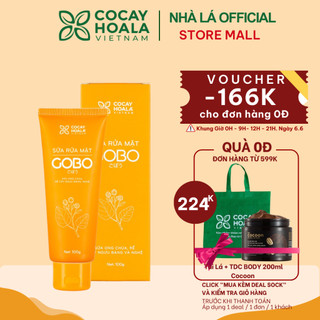 Sữa rửa mặt Gobo Cỏ Cây Hoa Lá Làm sạch - Giảm mụn - Giúp da căng mịn trắng sáng - Dung tích 100g