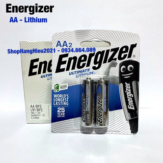 Pin aa energizer lithium siêu bền l91 bp2 hàng chính hãng vỉ 2 viên