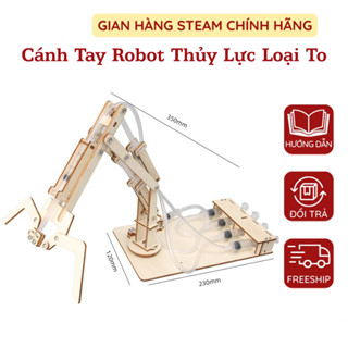 Cánh Tay Gắp Robot Thủy Lực Loại To - Đồ Chơi Lắp Ráp Đồ Chơi Trẻ Em Diy Giáo Dục STEM, STEAM