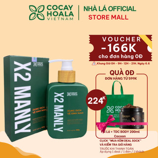  Dung Dịch Vệ Sinh Nam X2 Manly Cỏ Cây Hoa Lá - Làm sạch tức thì Lưu hương 24h - Dung tích 150g