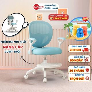 Ghế chống gù thông minh Sakawin G18 Nâng hạ Piston có khoá bánh tự động Cho học sinh từ 3 đến 18 tuổi