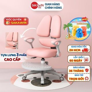  Ghế chống gù cao cấp Sakawin G108, Ghế học sinh thông minh, Xoay 360 độ Tăng chỉnh chiều cao