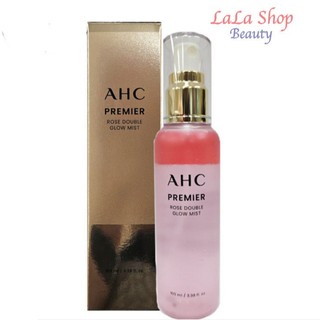Xịt Khoáng Cấp Ẩm Căng Bóng Da AHC Premier Rose Double Glow Mist 100ml