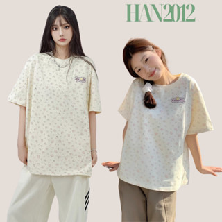 Áo thun hoa nhỏ dáng rộng tay ngắn, áo phông hoa nhí form rộng ngọt ngào mùa hè dành cho nữ