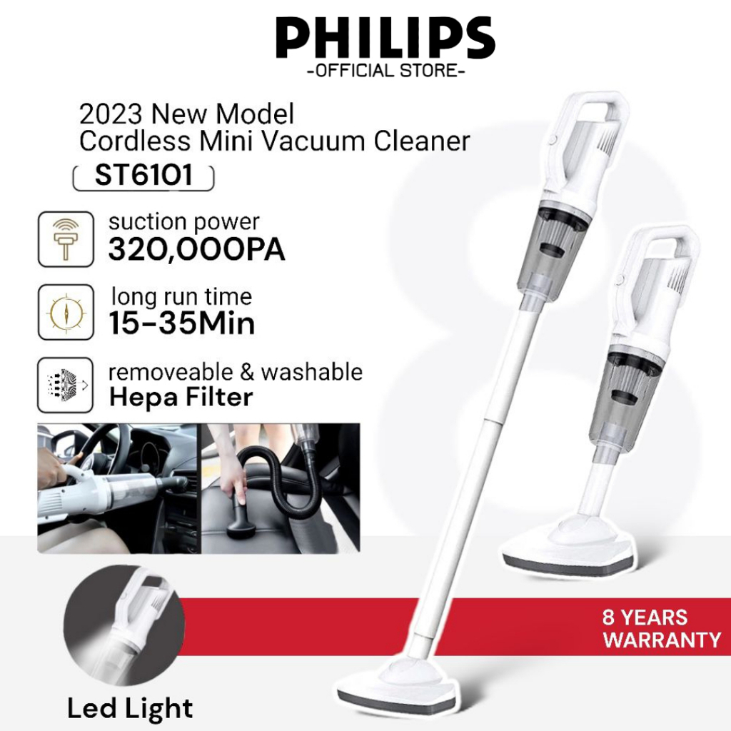 Máy hút bụi cầm tay không dây ST6101 PRO mới có thể sạc lại trên ô tô/máy hút bụi gia đình 24 GIỜ