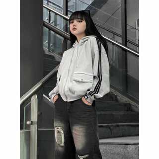 Tarbo club - áo khoác hoodie zip boxy phối sọc - áo khoác nỉ form boxy local brand