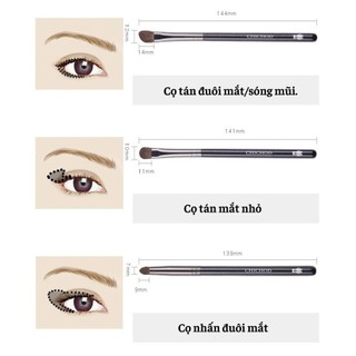 Bộ Cọ Tán Phấn Mắt 9 Cây CHICHODO