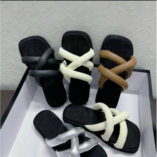 Dép bm quai ống dây đan phong cách hàn quốc cao 3cm