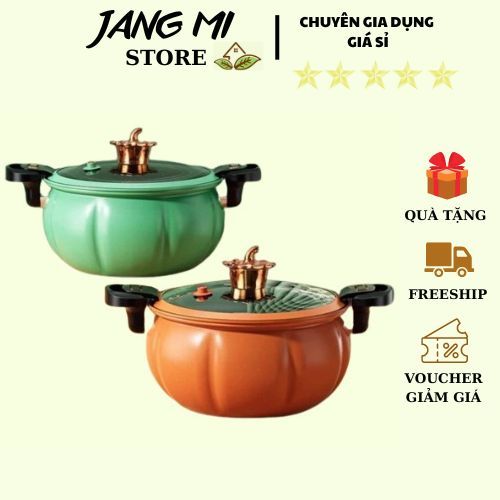 Nồi Áp Suất Chống Dính 28cm Quả Bí Ngô 8Lít Siêu Chống Dính Đa Năng, Hầm Gà, Cháo - Nồi Chiên, Xào N