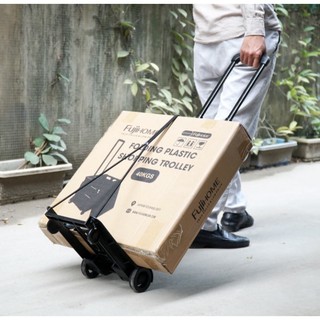  Xe đẩy hàng gấp gọn xe kéo hàng kèm dây buộc Xe kéo hành lý gấp gọn đi chợ mini 