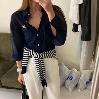 @ngow.studio Sơ mi voan tơ mỏng thêu nơ
