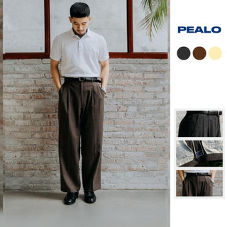 Quần tây PEALO form wide fit cạp cao có xếp li