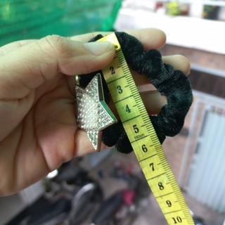 Dây cột tóc nhung đính hạt (dây vòng nhỏ)