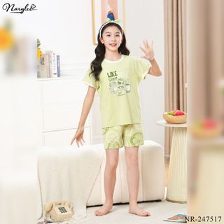 Bộ mặc nhà cho bé gái chất liệu 100% cotton cao cấp Narylee