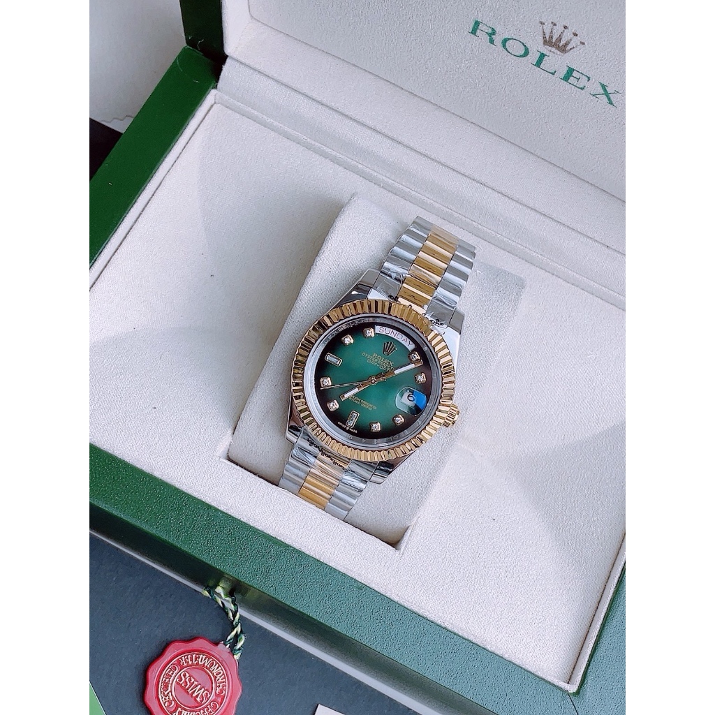 Đồng hồ nam R0IEX 128350 Day Date Watch 38mm, Full box, Luxury diamond watch