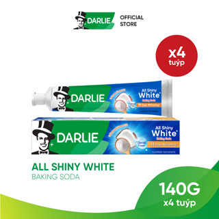 Bộ 4 Kem Đánh Răng Darlie Trắng Sáng All Shiny White Baking Soda 140g