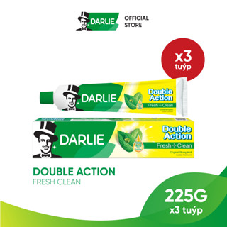 Bộ 3 Kem Đánh Răng Darlie Gấp Đôi Bạc Hà Double Action Fresh Clean 225g
