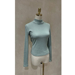 Áo cổ lọ len tăm-Front Knit Turtleneck - Achelois