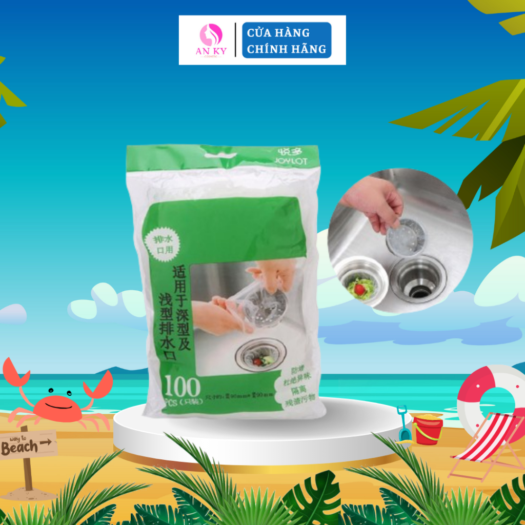 Sét 100 Túi Lọc Rác Bồn Rửa Bát