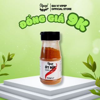 Ớt Bột Chỉ Thiên Tự Nhiên Vipep Hũ Nhựa 45g - Gia vị Vipep