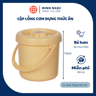 Cặp lồng cơm đựng thức ăn tiện ích, cặp lồng nhựa việt nhật 6451