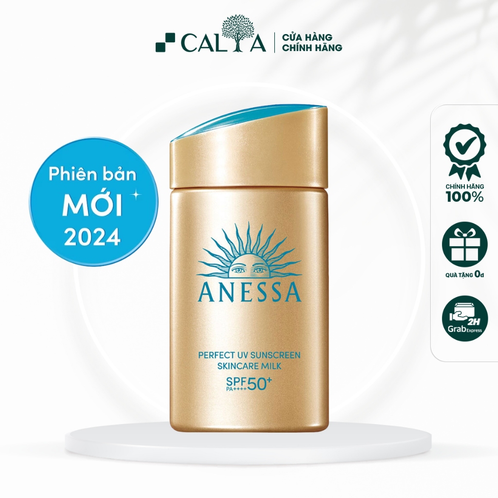 Kem Chống Nắng Anessa Mặt Trời Kiềm Dầu Mịn Da Anessa Perfect UV Sunscreen Skincare Milk 20ml 60ml 
