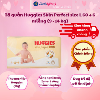 Tã quần Huggies Skin Perfect size L 60 + 6 miếng
