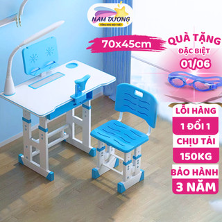 Bàn cho bé Nam Dương K102 Bàn cho bé từ 3 tuổi đến lớp 1 Tặng đèn có giá để sách và ipad tiện lợi
