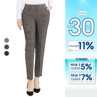 Quần Tây nữ kẻ caro các màu Thái Hòa QAW2016-R01