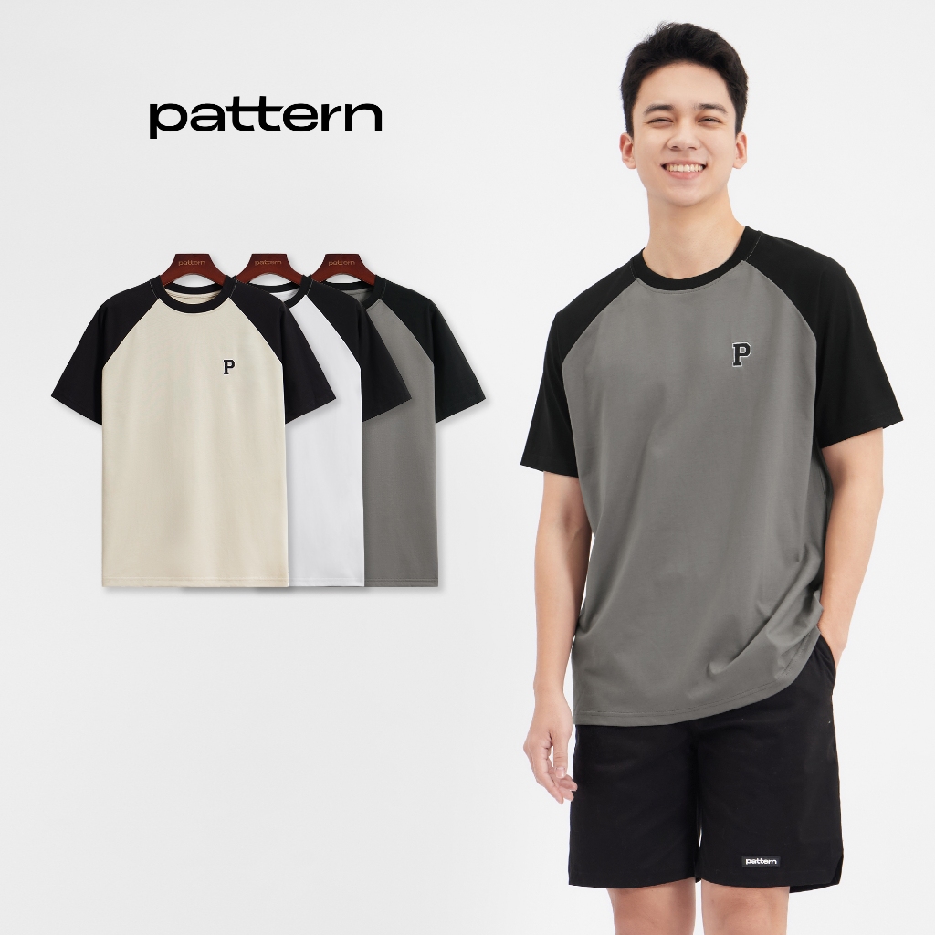 Áo Phông Raglan Cotton Thêu "P" Phối Tay PATTERN PA047