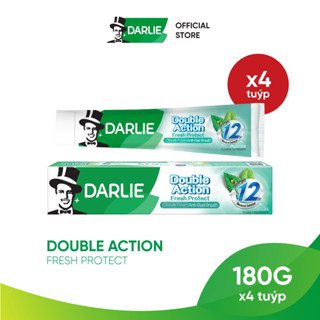 Bộ 4 Kem Đánh Răng Darlie Bạc Hà Double Action Fresh Protect 180g