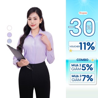 Áo sơ mi nữ thời trang nhiều màu chất liệu Lavender cao cấp Thái Hòa 24ASW-229