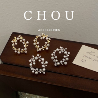  Bông Tai Khuyên Tai Vòng Ngọc Đính Đá | CHOU ACCESSORIES | 