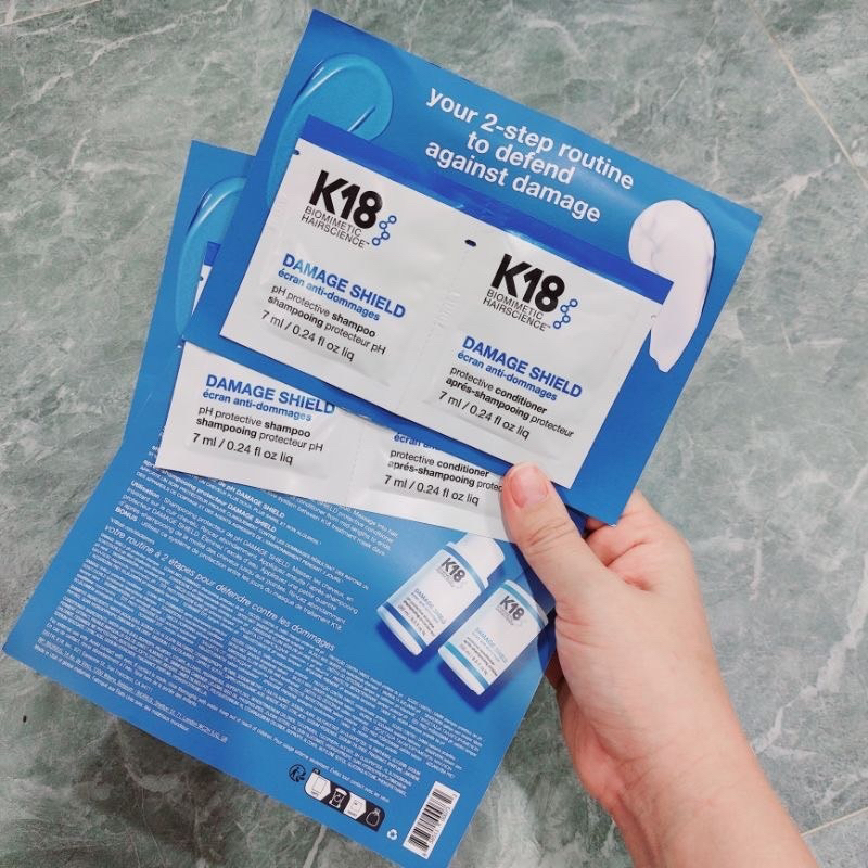 [ Sample 7ml * 2] Sét Gội Xả K18 Damage Shield Protective shampoo &Conditioner