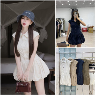 Váy bí cổ đức điệu đà kèm quần siêu xinh