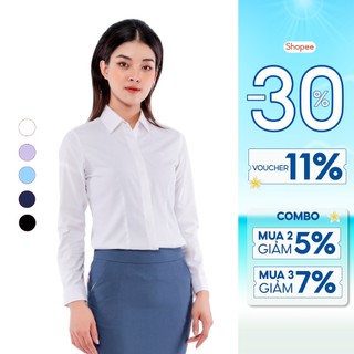 Áo sơ mi nữ Thái Hòa thiết kế công sở dài tay vải sợi tre cao cấp nhiều màu form đẹp ASW0101-R07