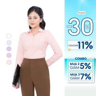 Áo sơ mi nữ công sở kẻ sọc thiết kế dài tay form đẹp nhiều màu Thái Hòa ASW0101-R04