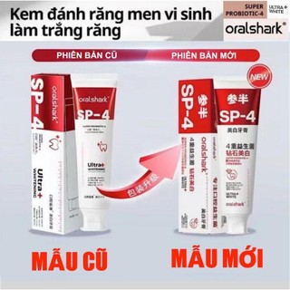 Oralshark kem đánh răng làm trắng răng men vi sinh 120g