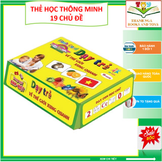 Bộ thẻ học thông minh loại to, 19 chủ đề, 282 thẻ