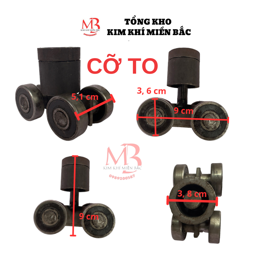 Bi treo 4 bánh, Bi treo cửa xếp xoay 360 độ loại 4 bánh 2 bánh bi treo cửa lùa