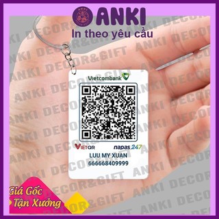 Móc khóa in mã QR, in ảnh theo yêu cầu, móc khóa mica in UV, móc treo chìa khóa
