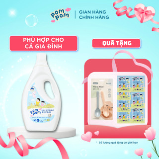  Gel Giặt Xả Pom Pom Active Làm Sạch Mọi Vết Bẩn, Mềm Mới Quần Áo, Hương Thơm Tươi Mát
