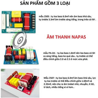 GIÁ 1 CÁI - MẠCH PHÂN TẦN 1 BASS 1 TRÉP CHO CÁC LOA BASS 25 30 40 - PHÂN TẦN LOA 2 ĐƯỜNG TIẾNG
