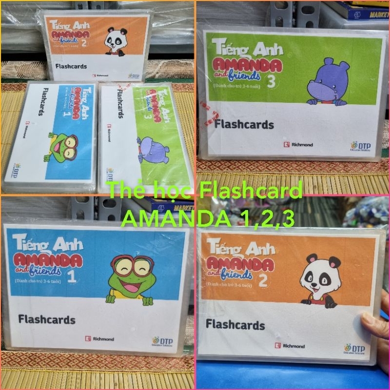 Thẻ Học Flashcard Amanda 1,2,3 học cùng  Story Amanda 1,2,3