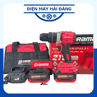 Máy Khoan Pin DRAMA 5213, Lực Siết 100N.m, 3 Chức năng, Đầu kẹp 13mm Autolock Động Cơ Không Chổi Than Chân Phổ Thông 4cm