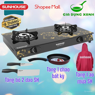 Bếp ga đôi dương kính Sunhouse - bảo hành 6 tháng chính hãng toàn quốc